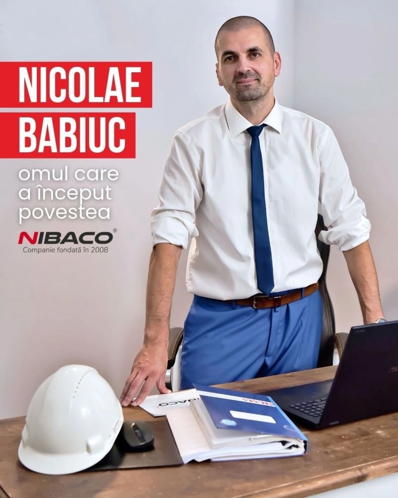 Nicolae Babiuc, fondatorul Nibaco, la birou